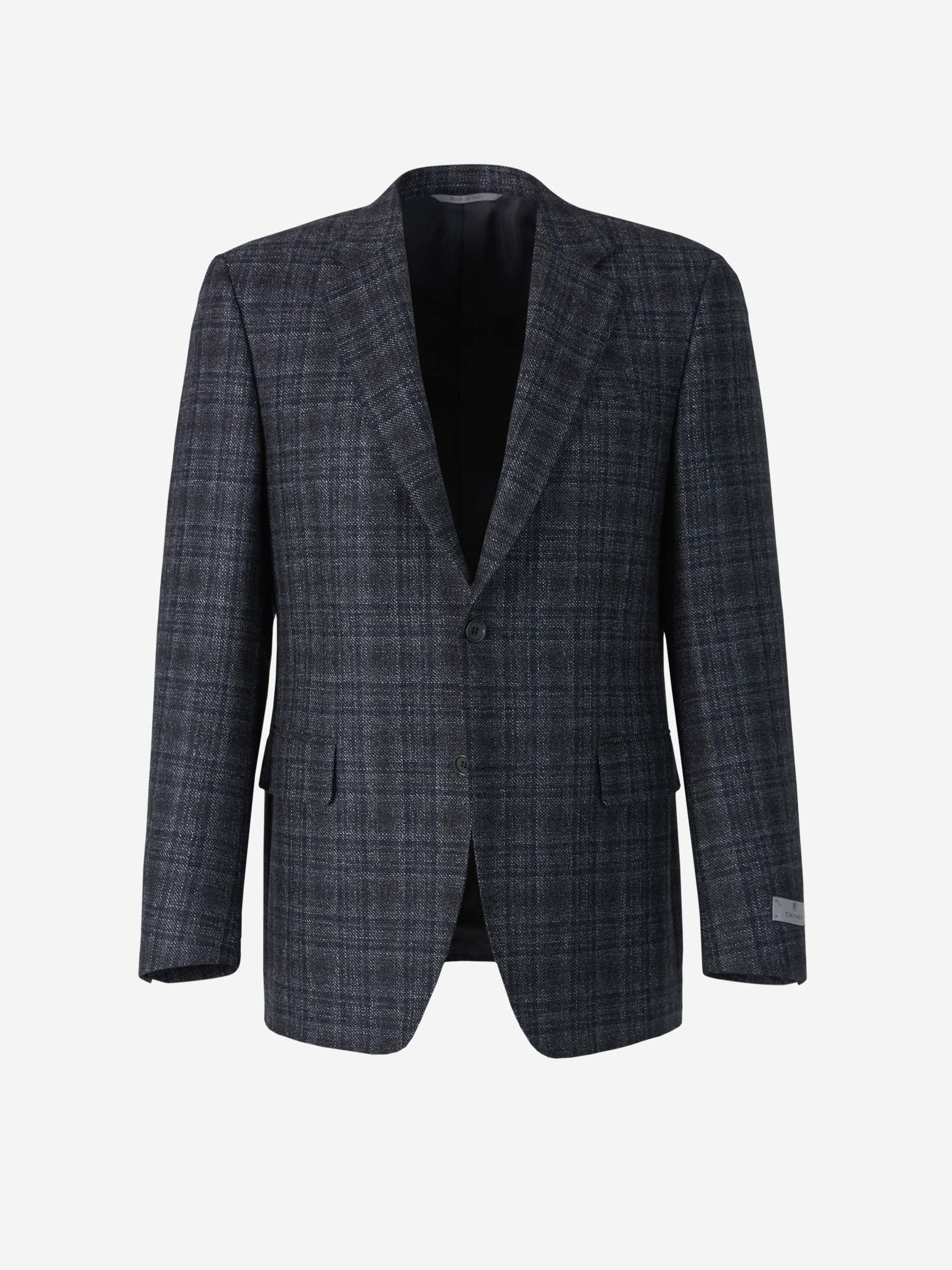 Americana Motivo Cuadros Lana