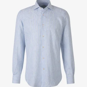 Camisa Motivo Rayas Lino