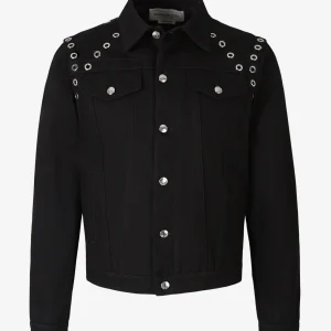 Chaqueta Denim Ojales