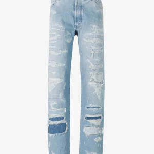 Jeans Anchos Desgarrados