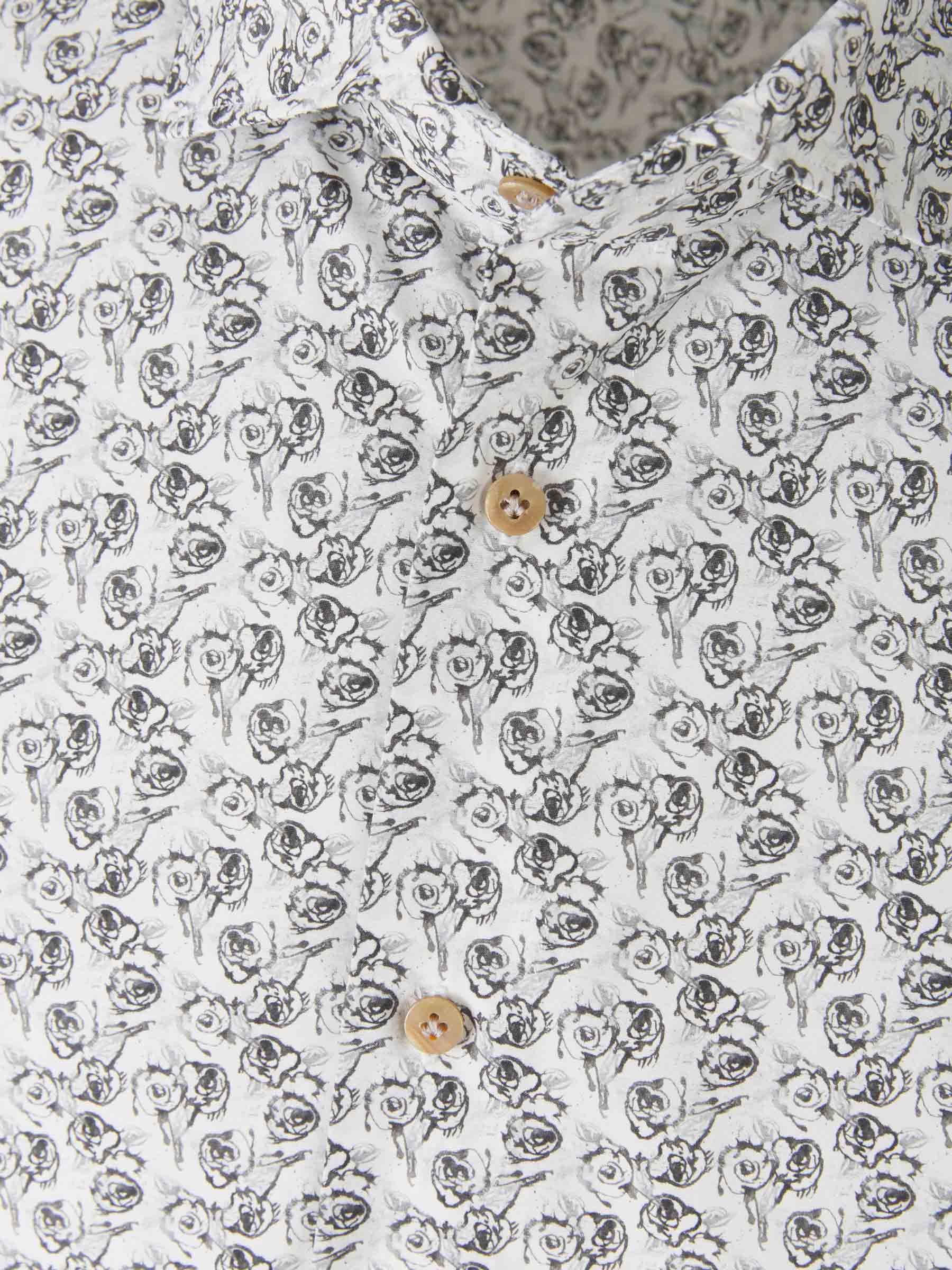 Camisa Rosas Algodón - Imagen 3