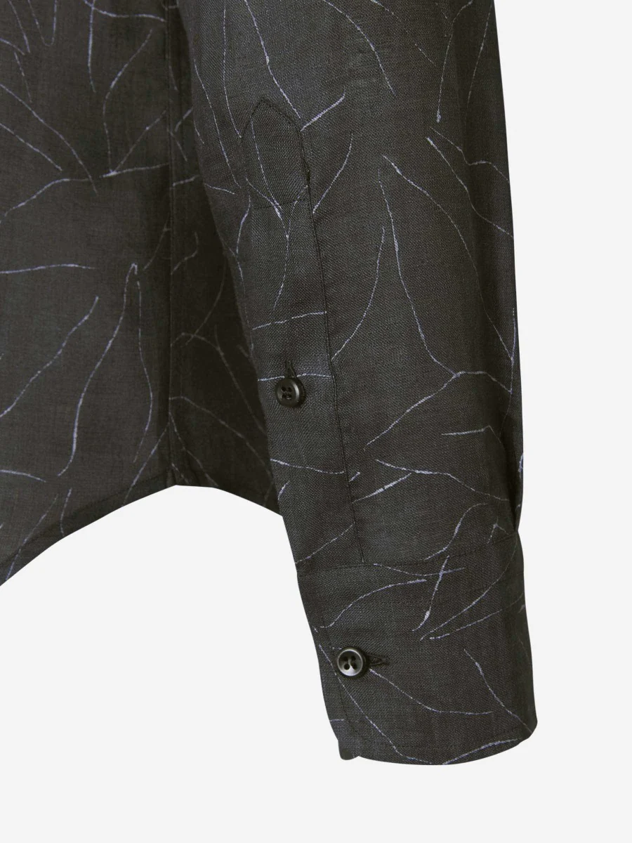 Camisa Hojas Lino - Imagen 5