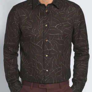 Camisa Hojas Lino