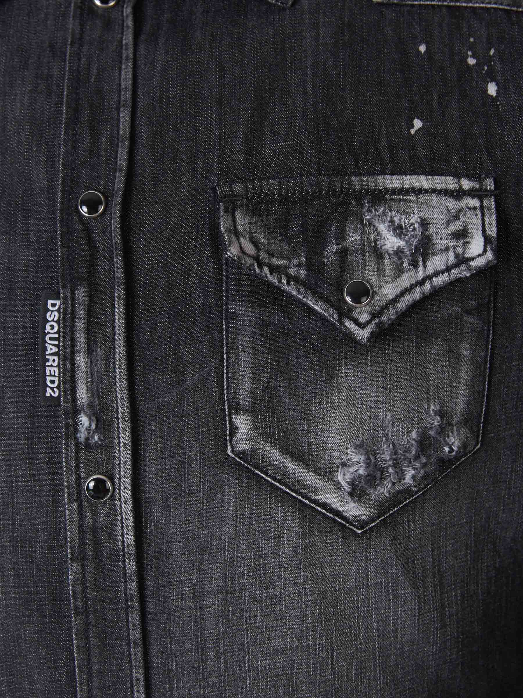 Camisa Denim Detalle Cristales - Imagen 4