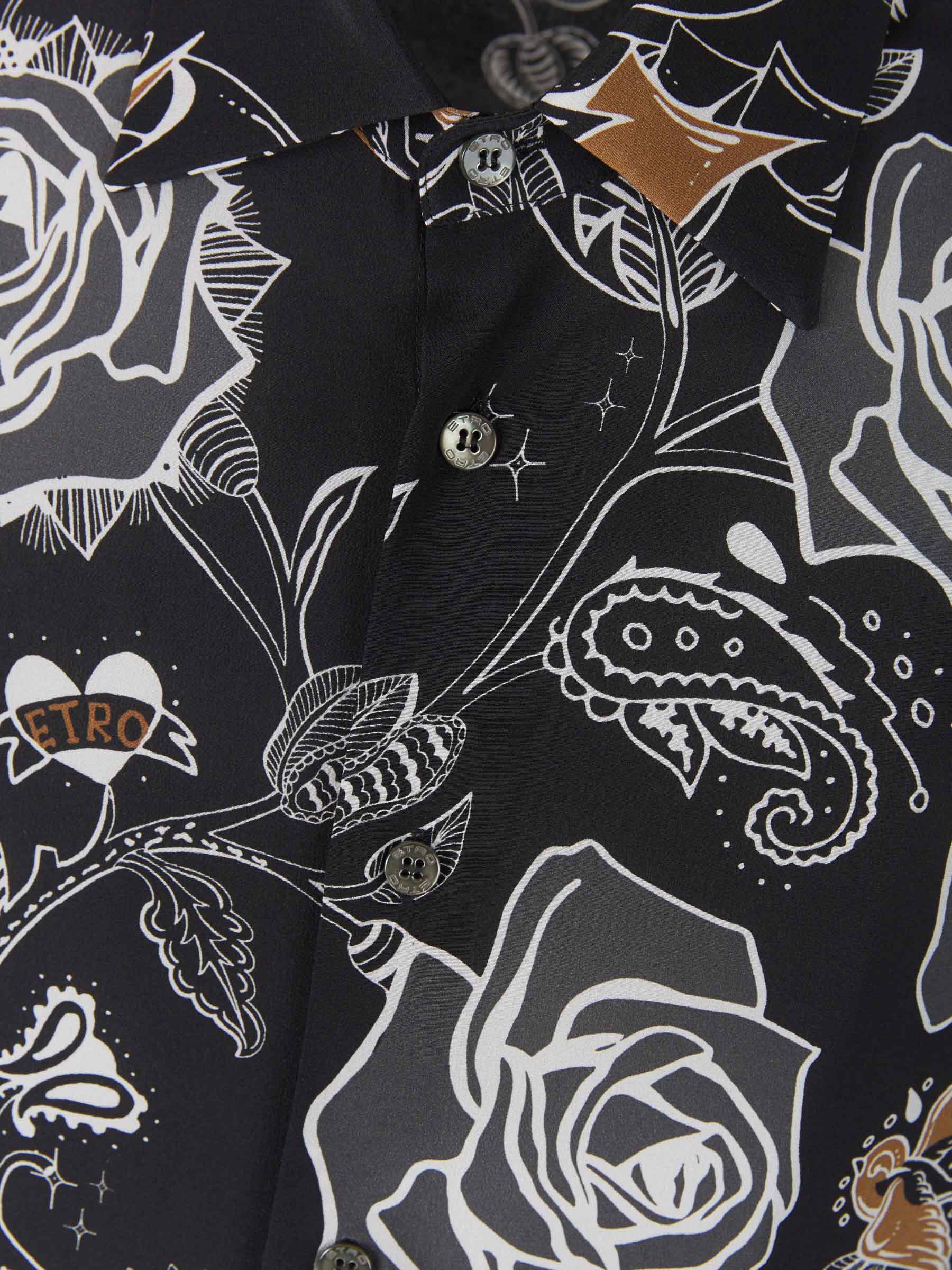 Camisa Motivo Tattoo Seda - Imagen 3