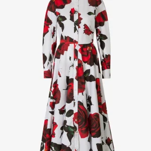 Vestido Midi Motivo Tudor Rose