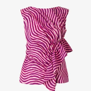 Top Popelina Rayas Volante