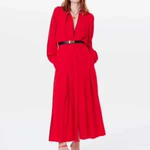 Vestido Camisero Plisado