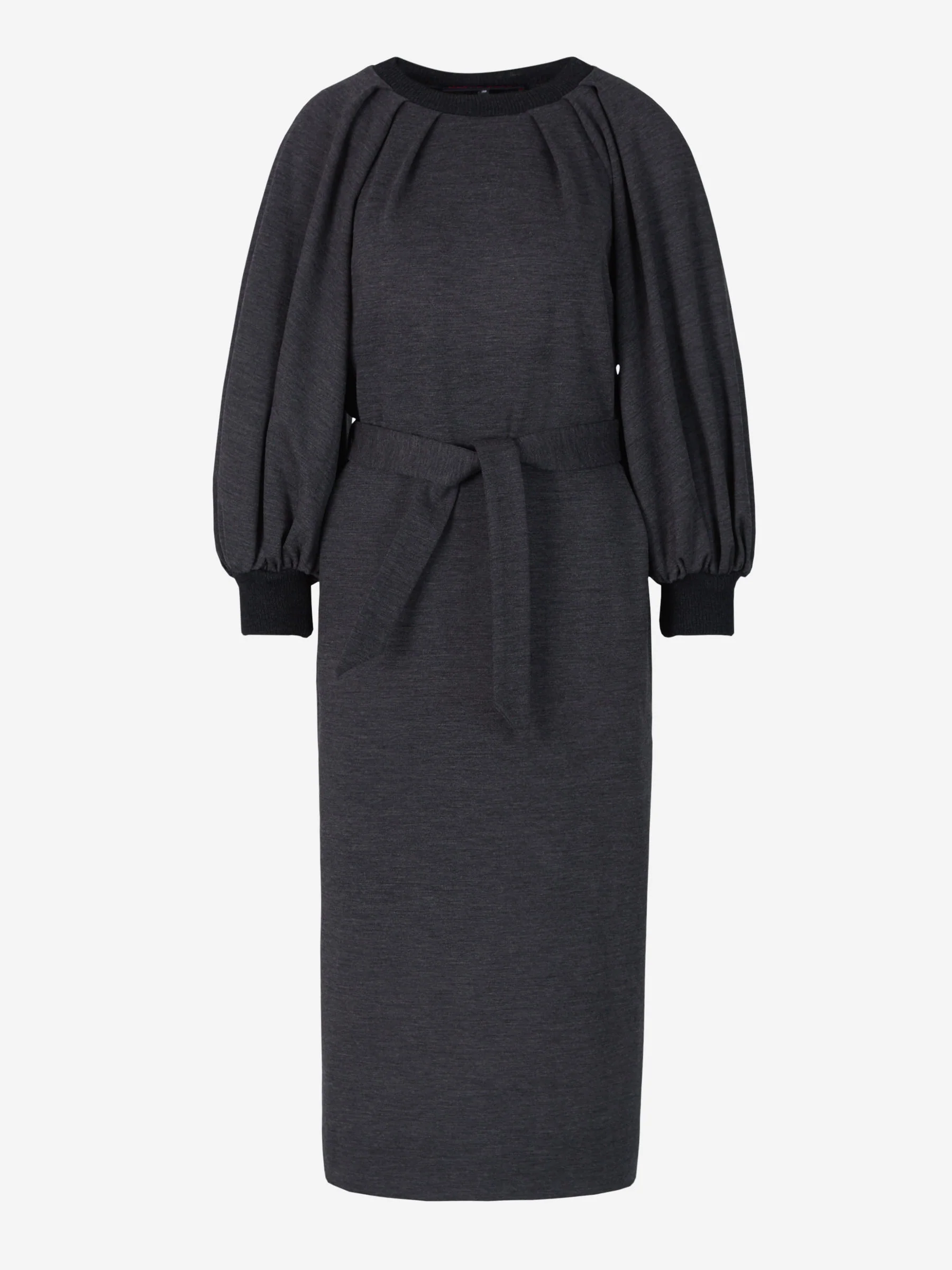 Vestido Mangas Abullonadas Lana