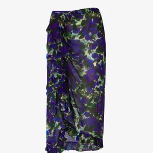 Falda Motivo Floral Midi