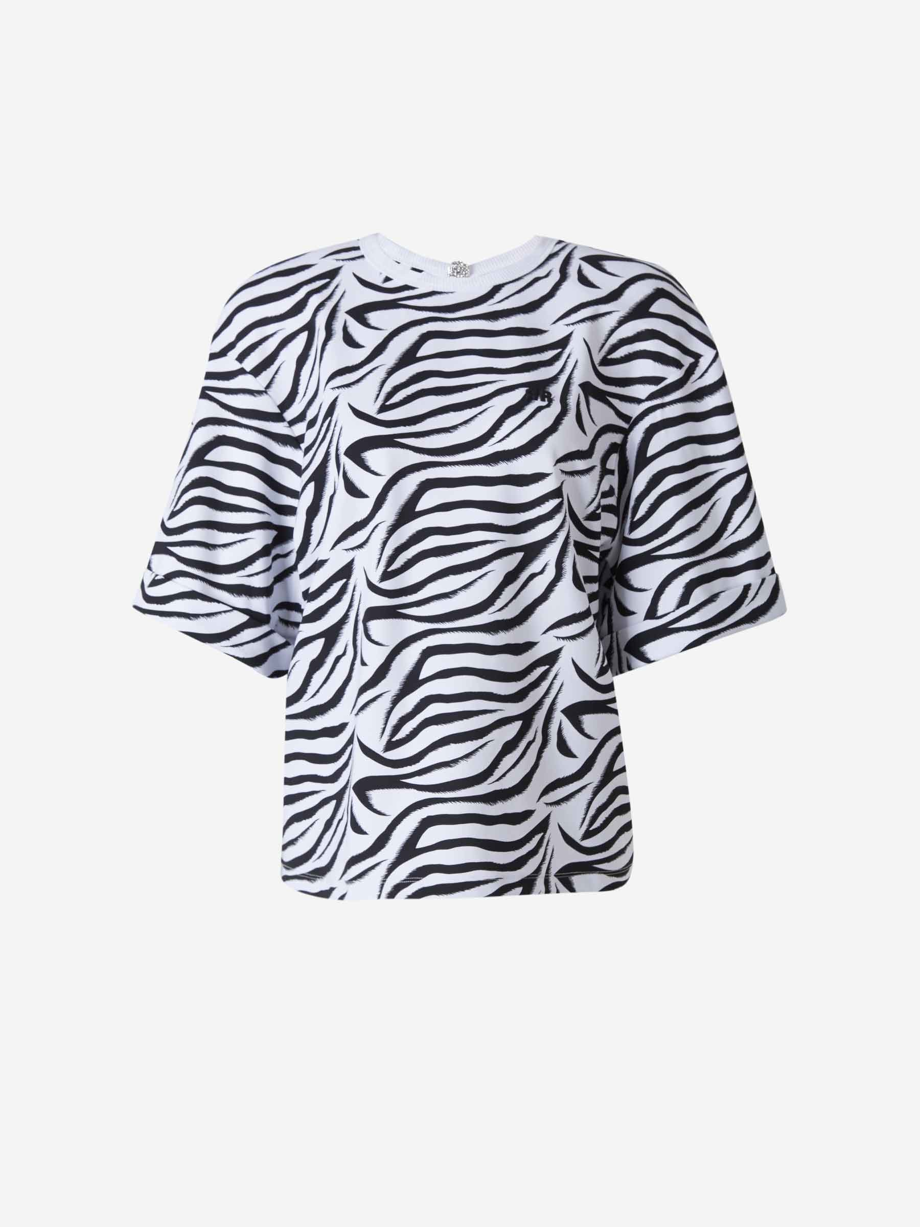 Camiseta Estampado Animal Hombreras