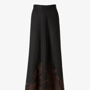 Falda Midi Lino Texturizada