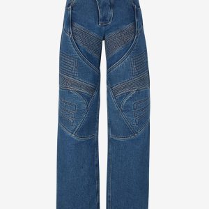 Jeans Wide Leg Biker