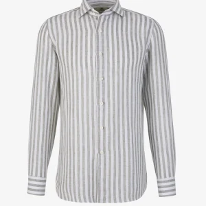 Camisa Motivo Rayas Lino