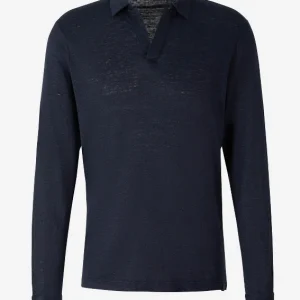 Polo Manga Larga Lino