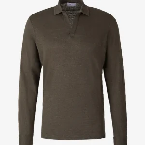 Polo Manga Larga Lino